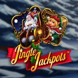 Jingle Jackpots slot logo by Dragon Gaming at Lizaro Casino